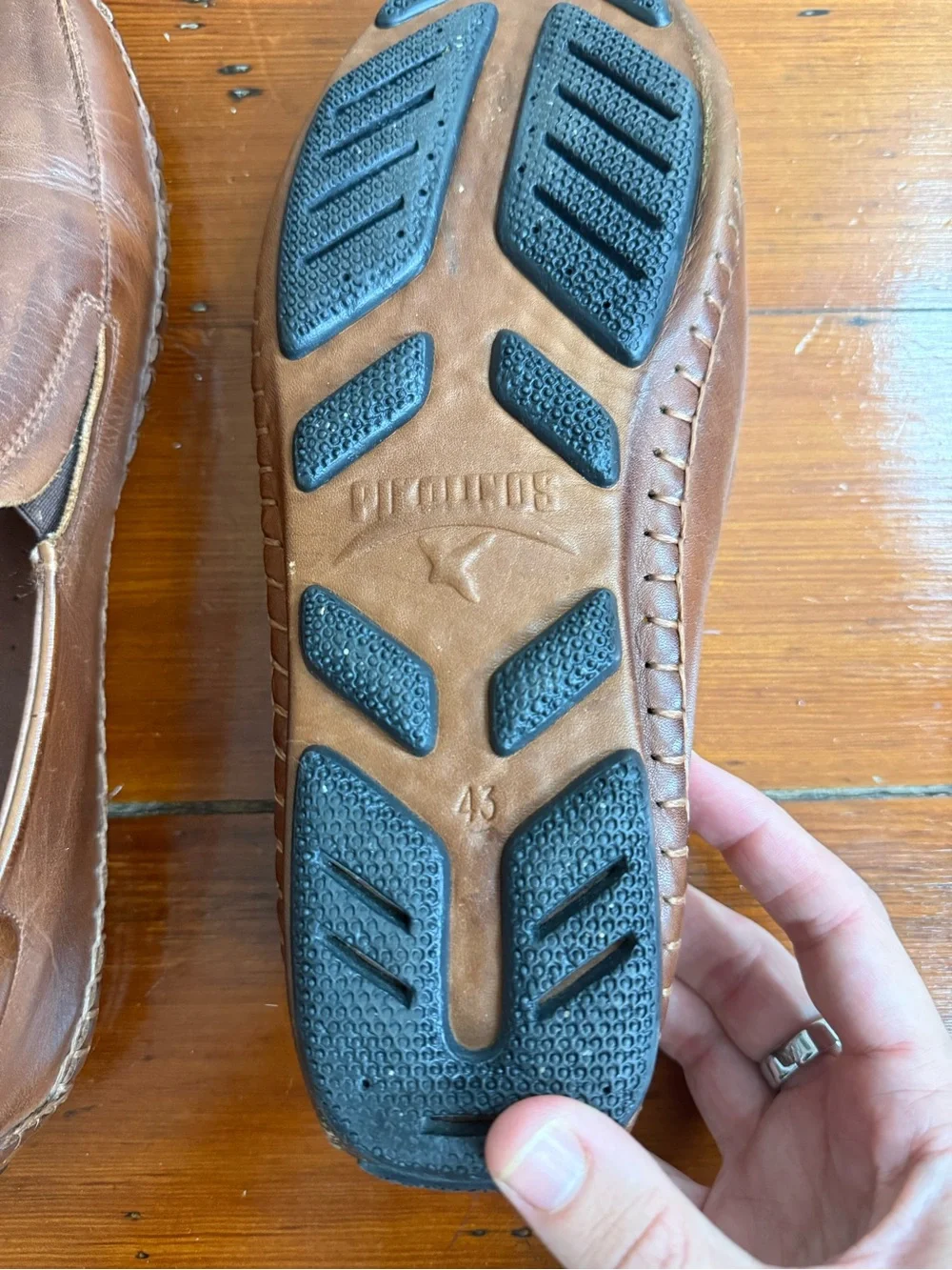 Pikolinos Jerez Men’s Brown Leather Driving Moccasins Sz 43 US 10 🧡🍄